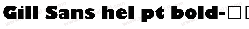 Gill Sans hel pt bold字体转换